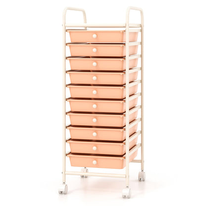 Goflame Rolling Storage Cart on Wheels with 10 Drawers