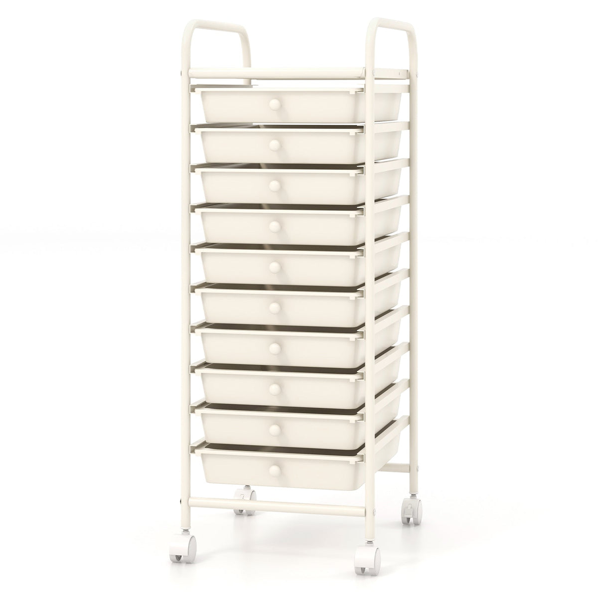Goflame Rolling Storage Cart on Wheels with 10 Drawers