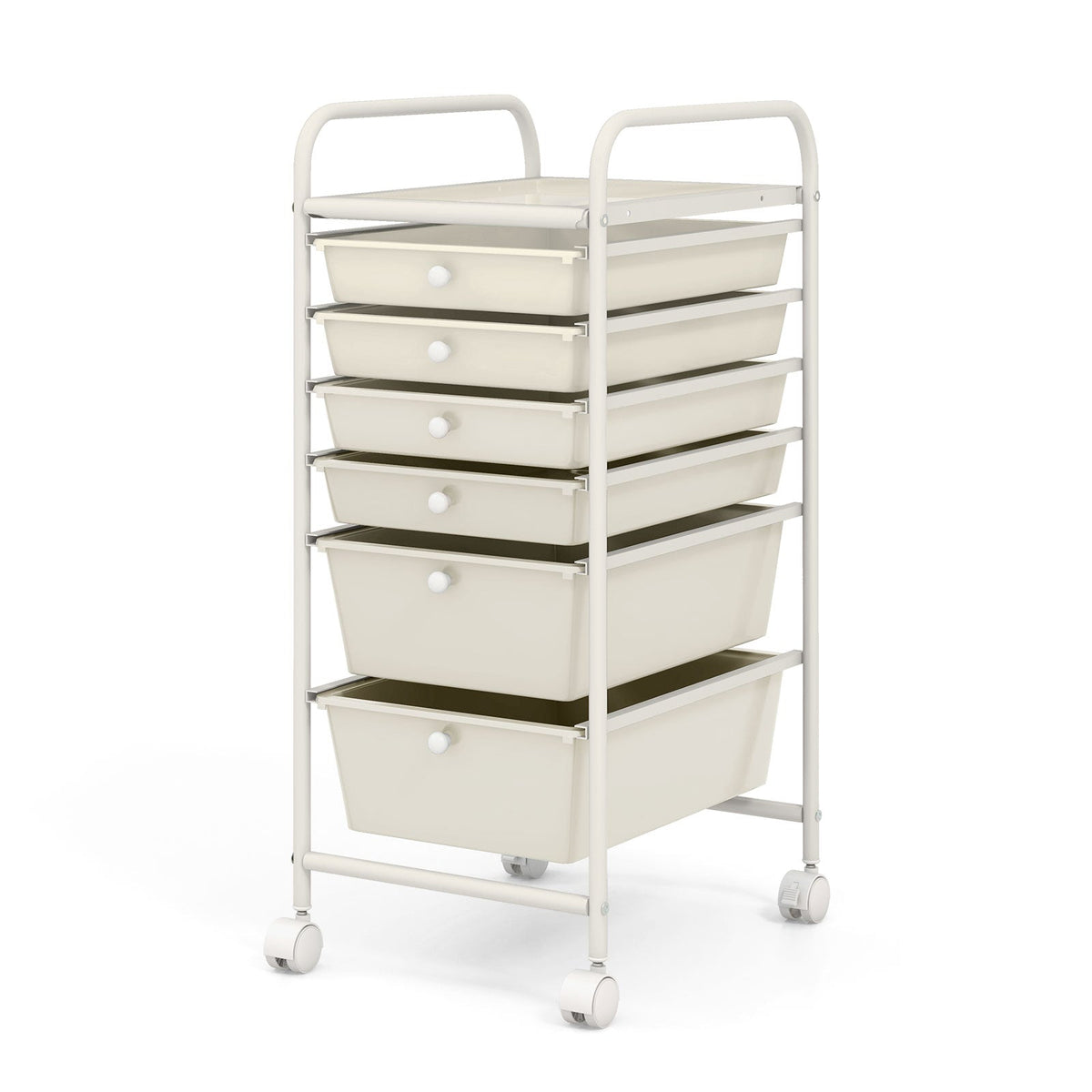 Goflame 6 Storage Drawer Cart Rolling Organizer Cart for Tools