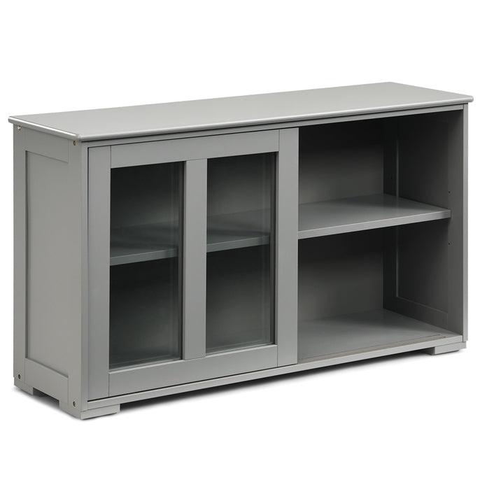 Goflame Buffet Sideboard, Wood Credenza with Sliding Doors