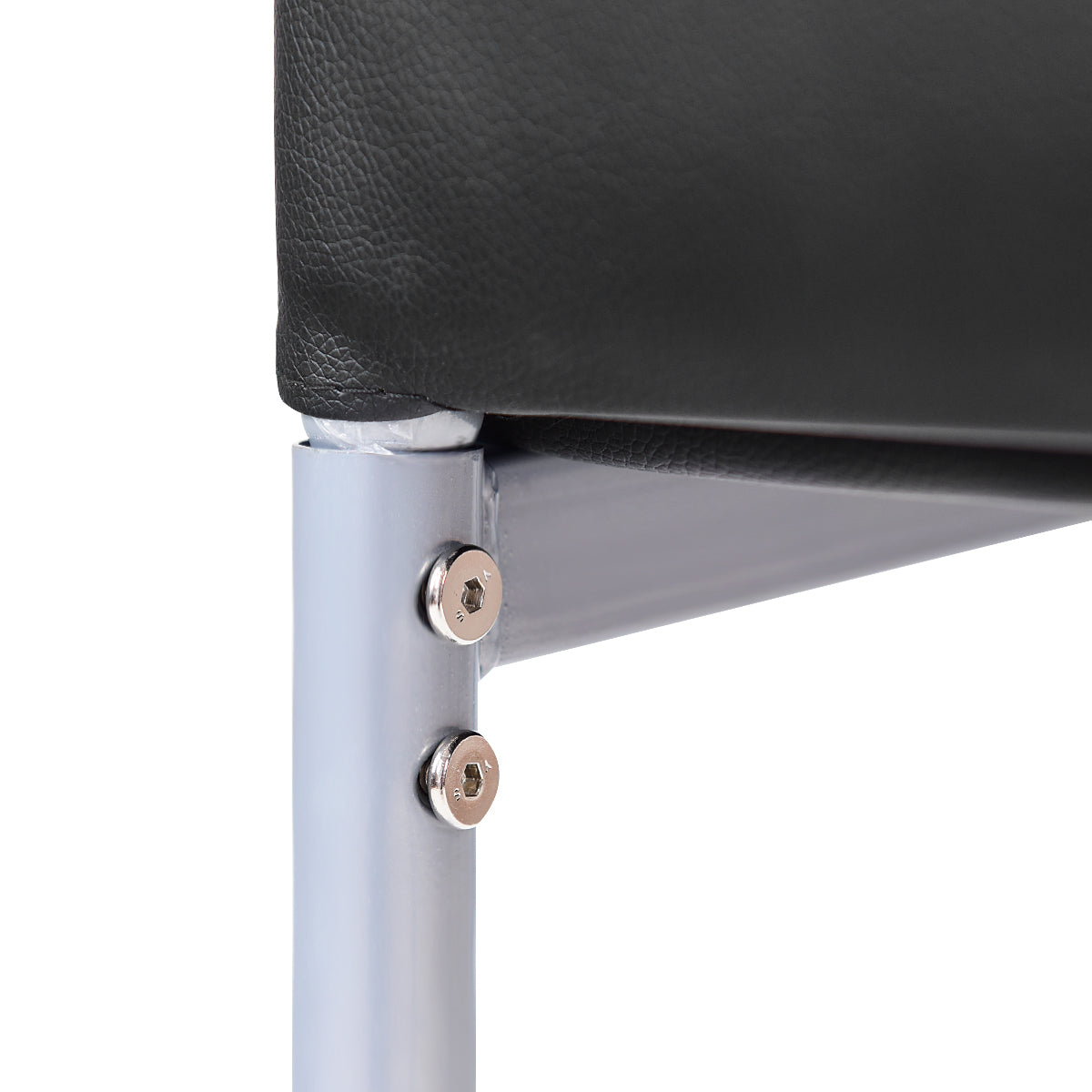 Goflame Set of 4 PU Leather Dining Side Chairs with Padded Seat Foot Cap