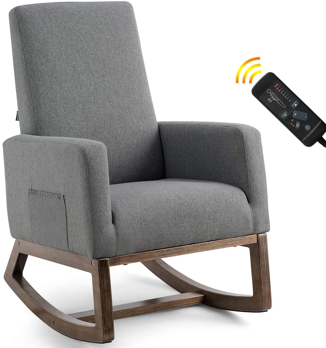 Goflame Rocking Chair Upholstered Living Room Chair