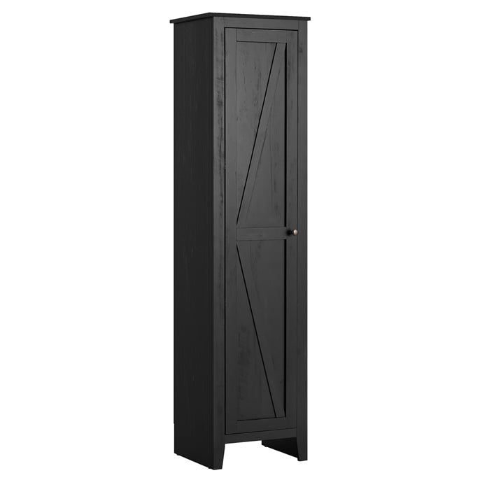 Goflame Tall Storage Cabinet Freestanding Floor Storage Tower with Four Shelves and Single Door