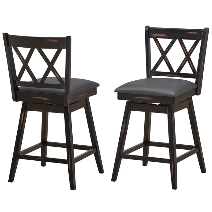 Goflame Bar Stool with Foot Rest Upholstered Cushion & Ergonomic Backrest