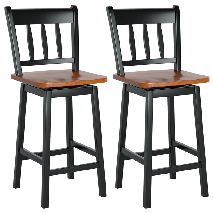 30.5 Inch Rubber Wood Bar Chairs - Goflame