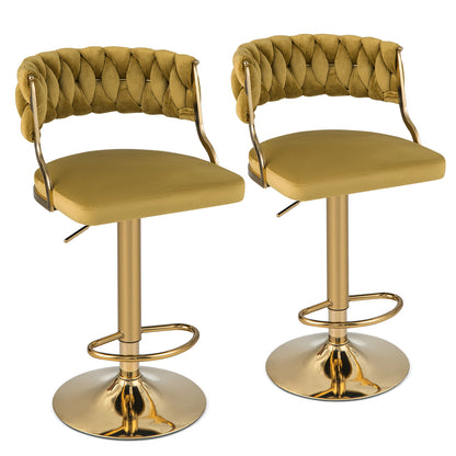 Goflame Swivel Adjustable Height Bar Stools Set of 2