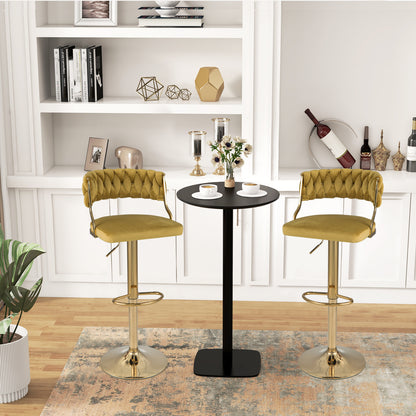 Goflame Swivel Adjustable Height Bar Stools Set of 2