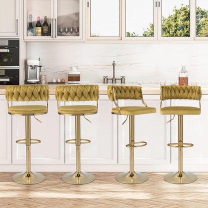 Goflame Swivel Adjustable Height Bar Stools Set of 2