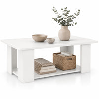 Coffee Table with Storage, Modern Sofa Side Center Table for Small Space