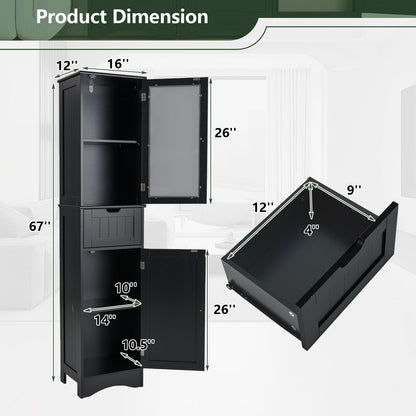 Goflame Freestanding Bathroom Storage Cabinet