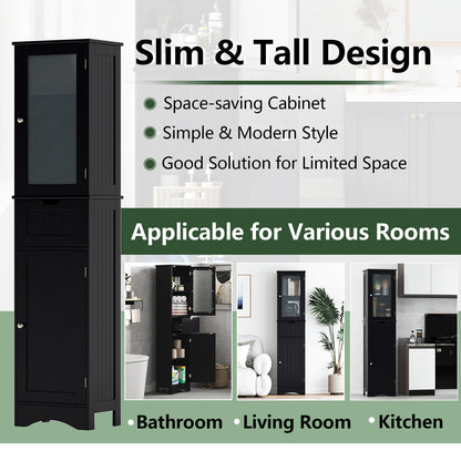 Goflame Freestanding Bathroom Storage Cabinet