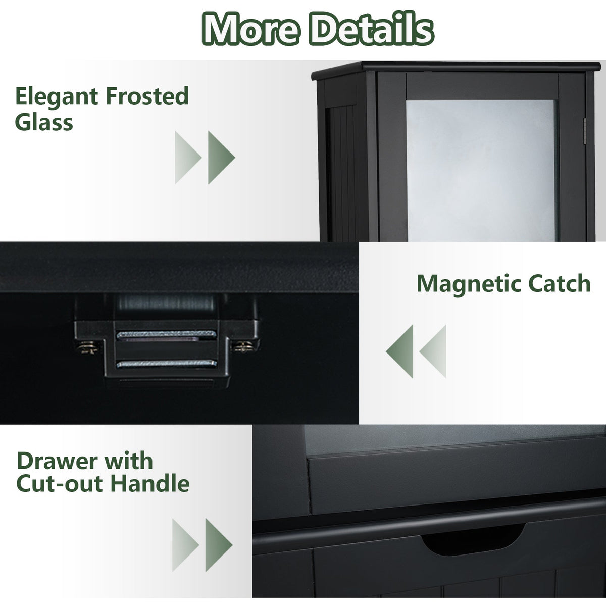 Goflame Freestanding Bathroom Storage Cabinet
