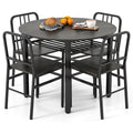 Goflame Metal Dining Chairs Set of 4 & Modern Kitchen Chairs