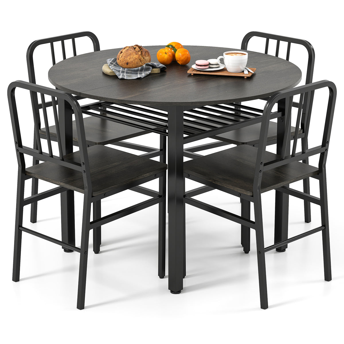 Goflame Metal Dining Chairs Set of 4 & Modern Kitchen Chairs