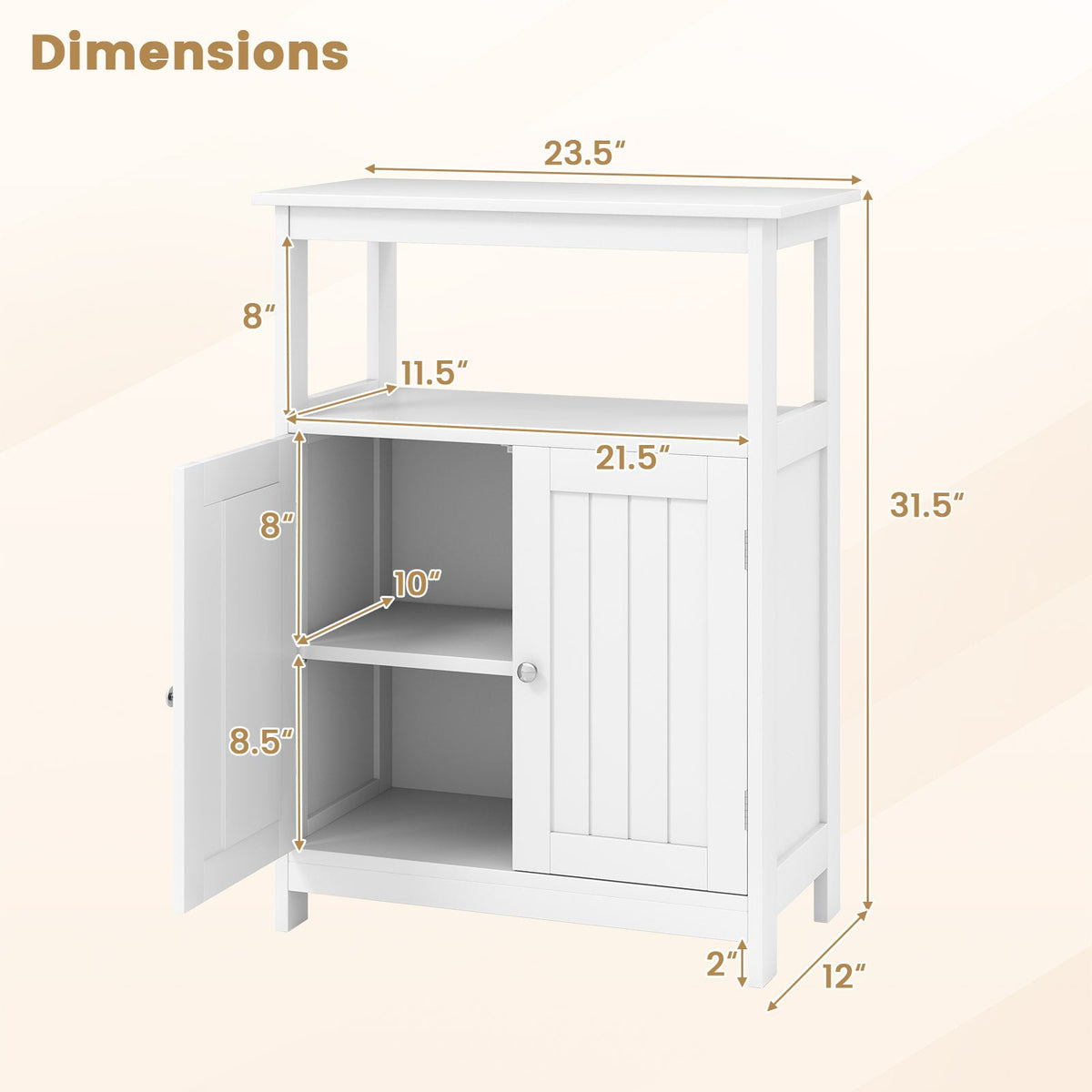 Goflame Bathroom Storage Cabinet