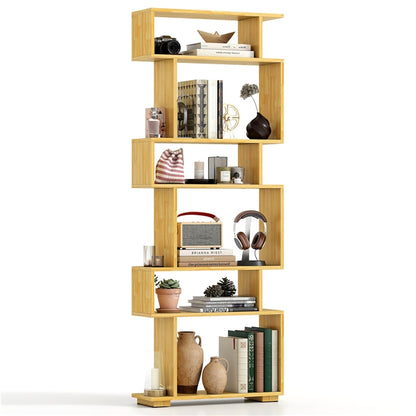 Goflame S Shaped Bookcase with 2 Anti Tipping Kits