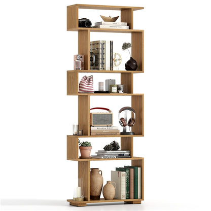 Goflame S Shaped Bookcase with 2 Anti Tipping Kits