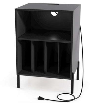 Goflame Record Player Stand with Charging Station