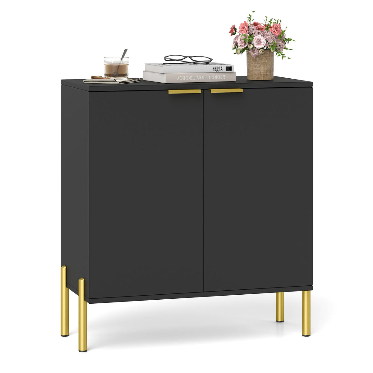 Goflame Buffet Cabinet with Storage, 2-Door Kitchen Sideboard with Storage Cabinet