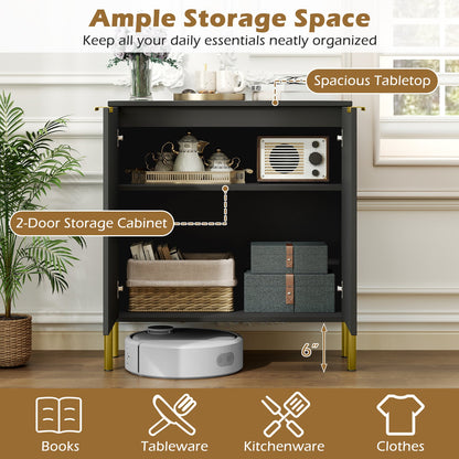 Goflame Buffet Cabinet with Storage, 2-Door Kitchen Sideboard with Storage Cabinet