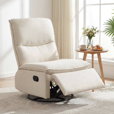 Goflame Swivel Rocking Recliner | 360° Reclining Rocker Chair with Adjustable Cushioned Back