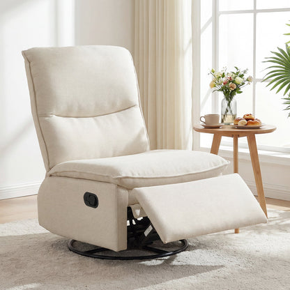 Goflame Swivel Rocking Recliner | 360° Reclining Rocker Chair with Adjustable Cushioned Back
