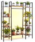 GOFLAME 55.5” Tall Plant Stand with 16 Colors LED Lights