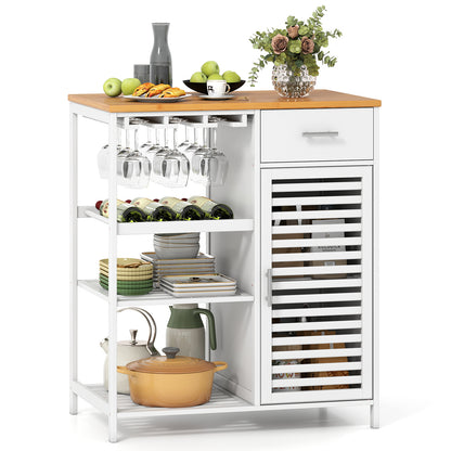 Goflame Kitchen Island with Storage Cabinet