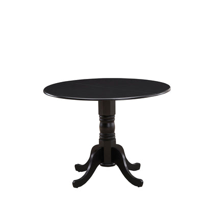 Goflame Wooden Dining Table with 39" D Round Tabletop & Curved Trestle Legs