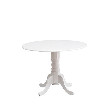 Goflame Wooden Dining Table with 39" D Round Tabletop & Curved Trestle Legs
