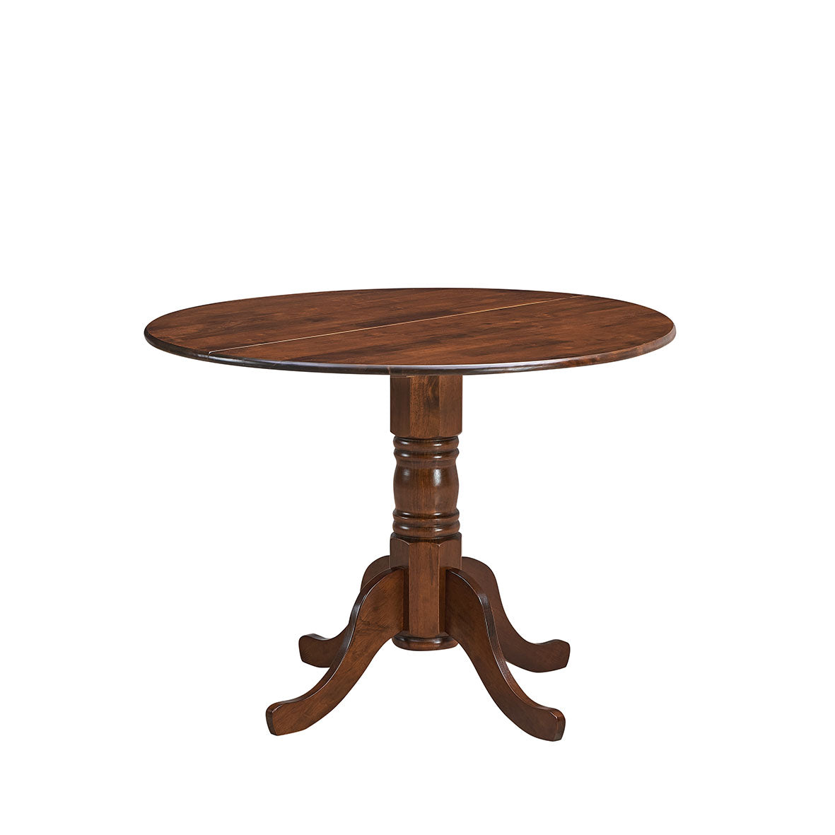 Goflame Wooden Dining Table, Dining Table with 40" D Round Tabletop & Curved Trestle Legs