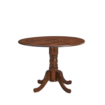 Goflame Wooden Dining Table, Dining Table with 40" D Round Tabletop & Curved Trestle Legs