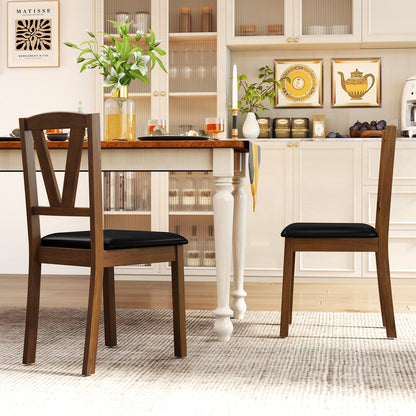 Goflame Wooden Dining Chairs Set (2/4)