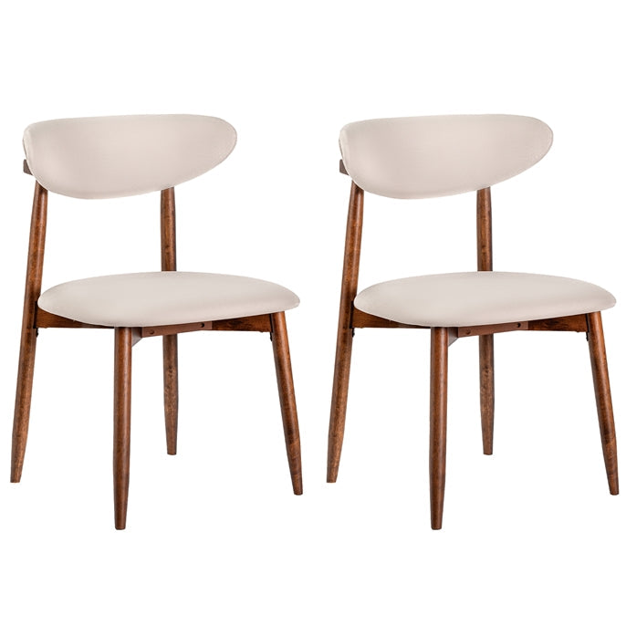 Goflame Modern Upholstered Wooden Dining Chairs with Fabric Padded Seat (2/4)