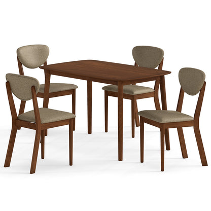 Goflame Wooden Dining Chairs Set of 4, Upholstered Kitchen Chairs | Farmhouse Dining Room Chair w/ Padded Seat & Back