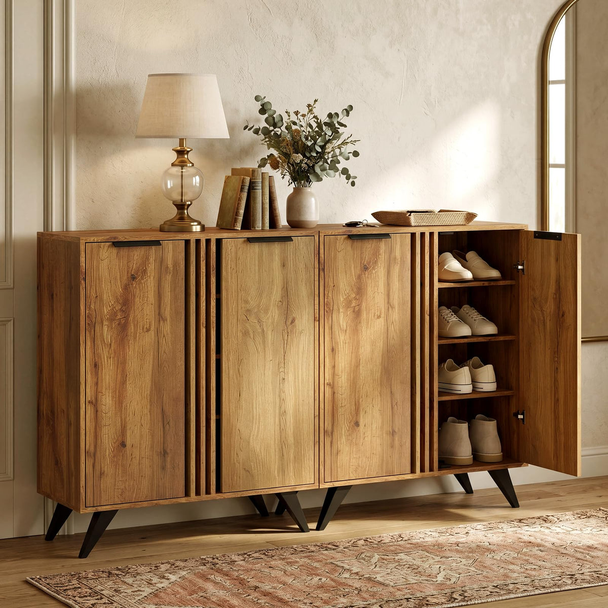 Goflame Shoe Storage Cabinet with 2 Doors