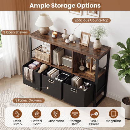 Goflame 6 Cube Storage Organizer with 3 Storage Bins