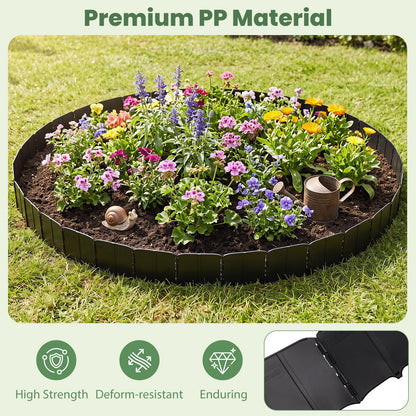 Goflame 70 Pcs Garden Landscape Edging Border with Interlocking Panels