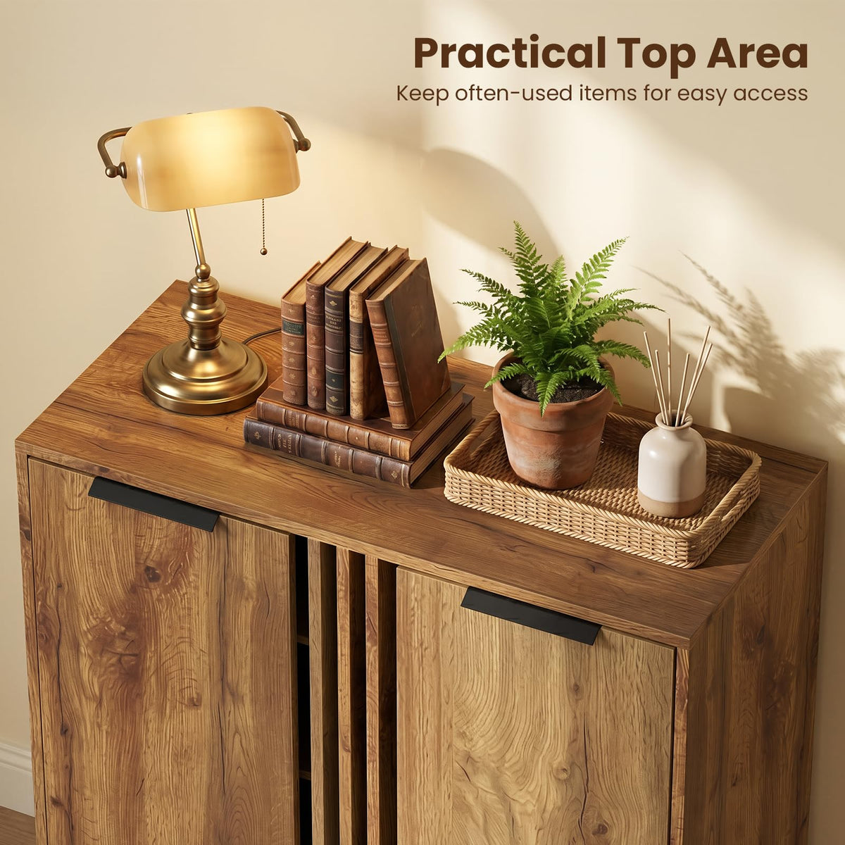 Goflame Shoe Storage Cabinet with 2 Doors