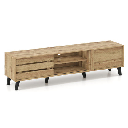 Goflame Mid Century Modern TV Stand for 65-80 Inch TV