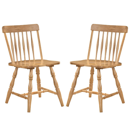 Goflame Windsor Dining Chairs Set of 2/4 with Turned Legs & Curved Spindle Back