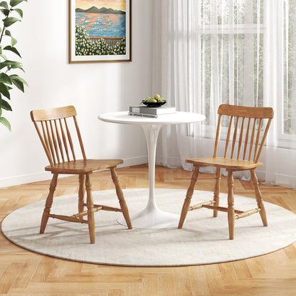 Goflame Windsor Dining Chairs Set of 2/4 with Turned Legs & Curved Spindle Back