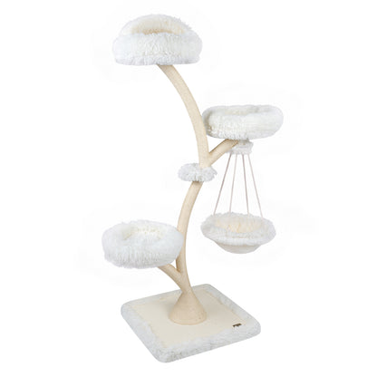 66.5"/169 cm Cat Tree with Top Perch, 2 Beds, Hammock & Sisal Posts