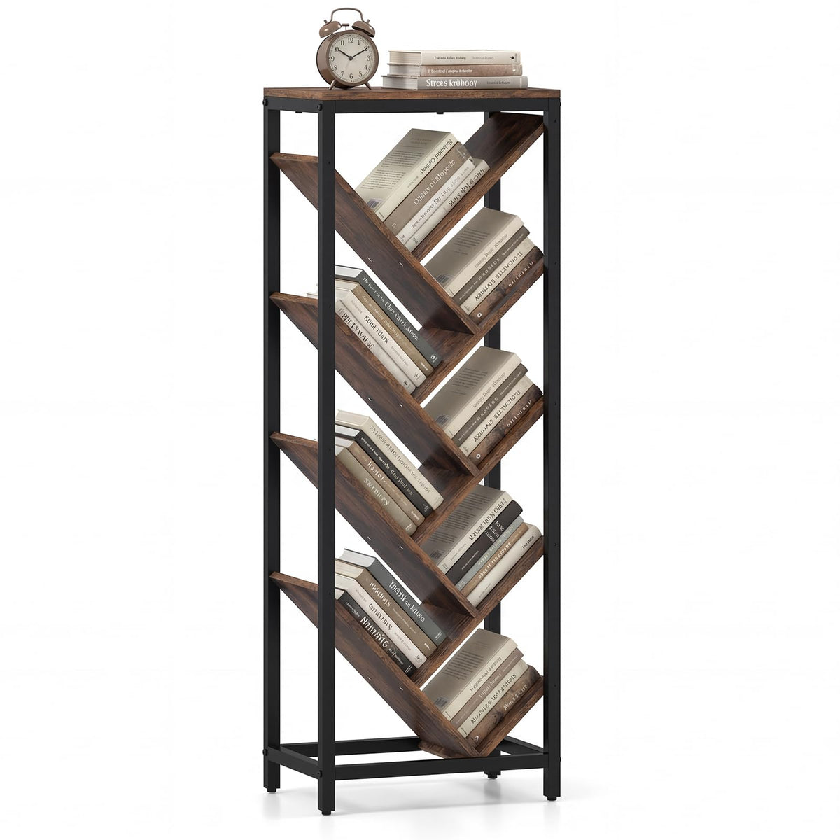 Goflame 9-Tier Tree Bookshelf for Books/CDs