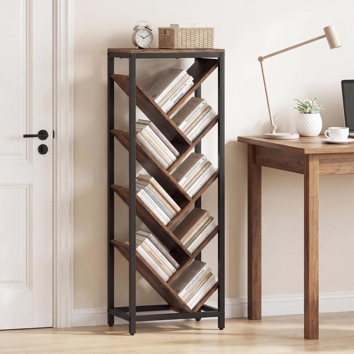 Goflame 9-Tier Tree Bookshelf for Books/CDs