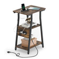 Goflame 3-Tier Industrial Nightstand with Charging Station (1/2)