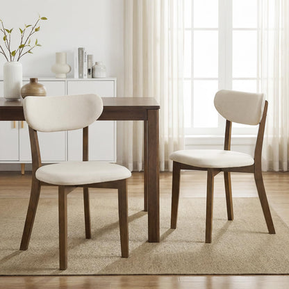 Goflame Wooded Dining Chairs Set of 2/4 for Living Room Restaurant