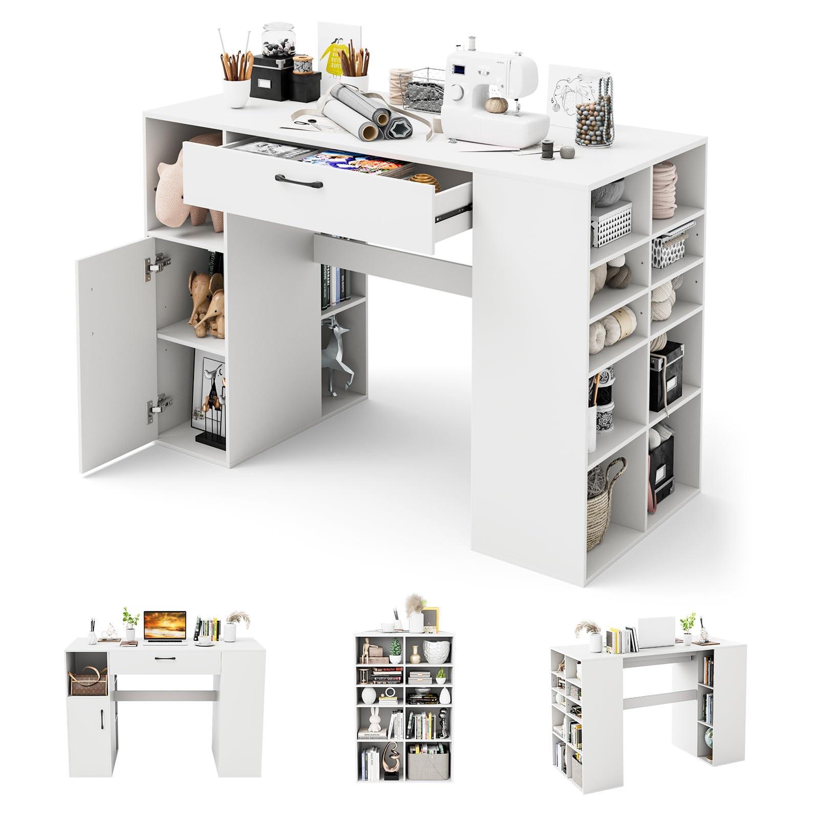 Goflame Craft Table with Storage