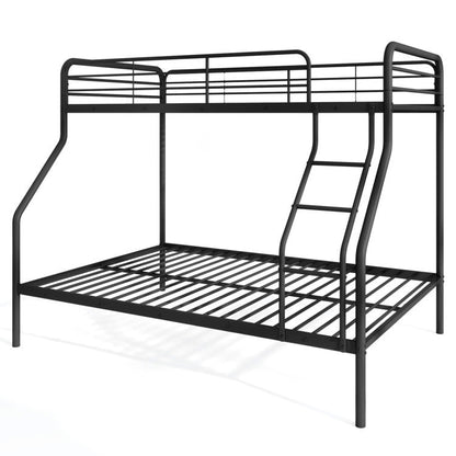 Goflame Metal Bunk Beds Twin Over Full Size, Heavy Duty Bunk Bed for Teens Adults with Ladder & Guardrails