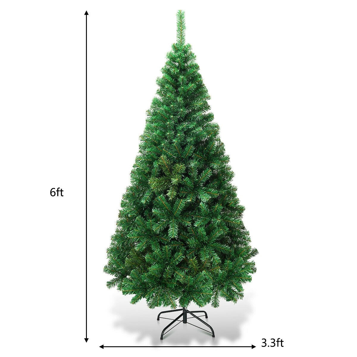Artificial Christmas Tree with Solid Metal Stand - GoflameUS